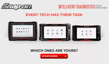 Display of the ZEUS, TRITON, and APOLLO diagnostic scanners to promote the Intelligent Diagnostic Tool Matcher